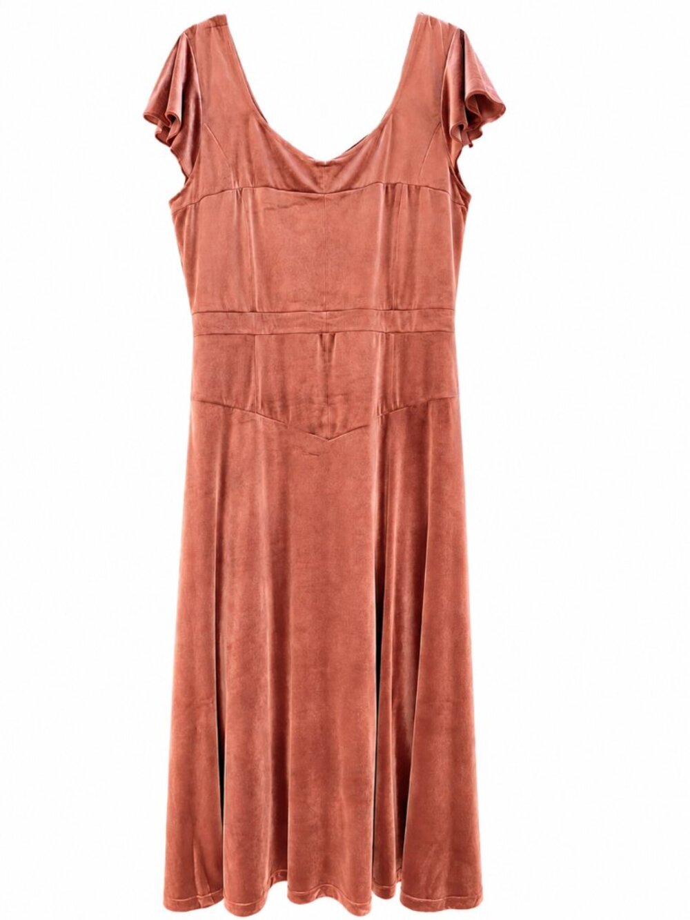 Joyfolie Anastasia XL Antique Pink Velvet Maxi Dress Fall Wedding Guest - Picture 2 of 6